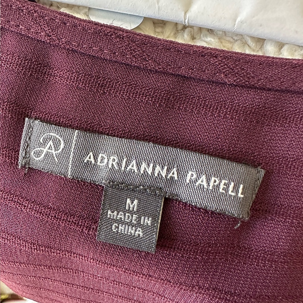 Adrianna Papell Deep Wine Blouse - Picture 3 of 3